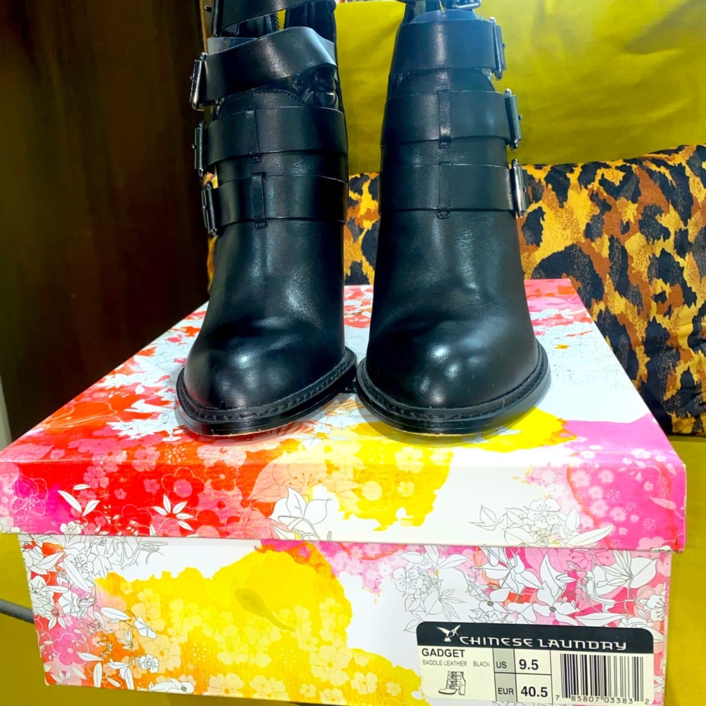 Chinese Laundry Black Heeled Ankle Boots